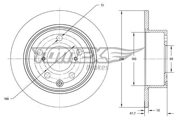 Brzdový kotouč TOMEX Brakes